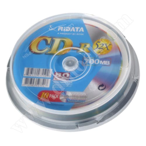 CD-R RiDATA, 700MB, 52X, Cake box 10бр. 