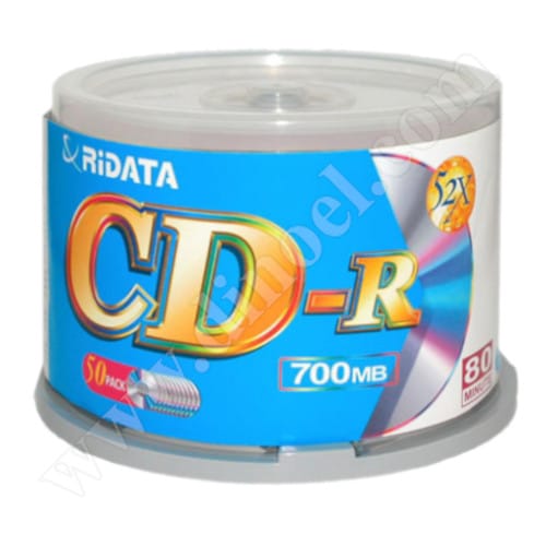 CD-R RiDATA, 700MB, 52X, Cake box 50бр.