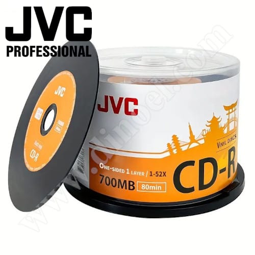 CD-R JVC, Vinyl, Professional, 700MB, 52X, Cake box 50бр.