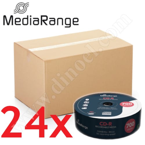 CD-R MediaRange, 700MB, 52X, целофан  25бр.