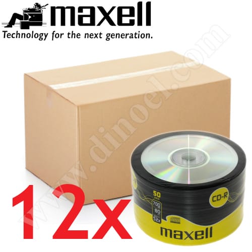 CD-R Maxell, 700MB, 52X, целофан  50бр.x12
