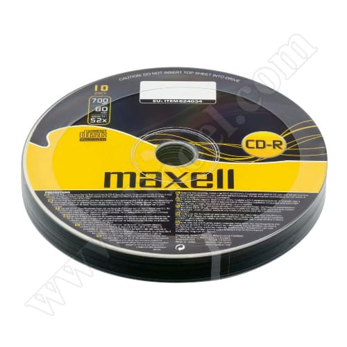 CD-R Maxell, 700MB, 52X, целофан  10бр.