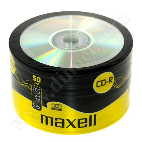 CD-R Maxell, 700MB, 52X, целофан  50бр.