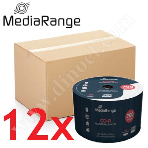 CD-R MediaRange, 700MB, 52X, целофан  50бр.x12