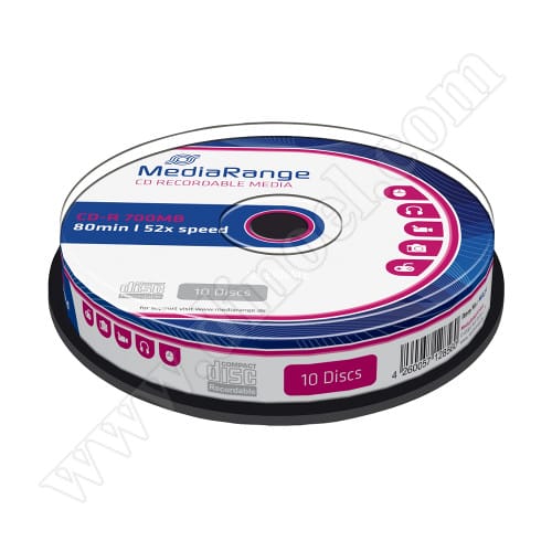 CD-R MediaRange, 700MB, 52X, Cake box  10бр.