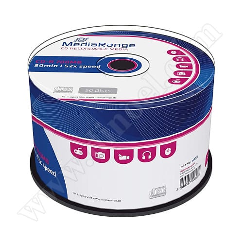 CD-R MediaRange, 700MB, 52X, Cake box  50бр.