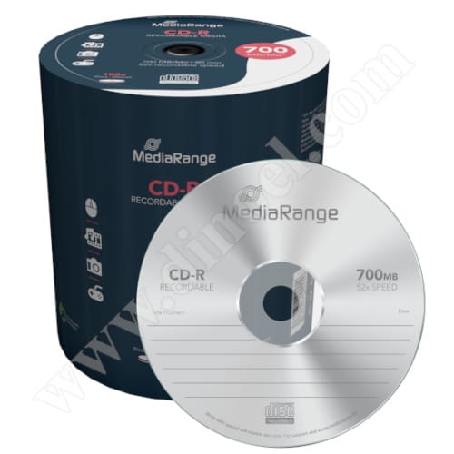 CD-R MediaRange, 700MB, 52X, целофан 100бр.