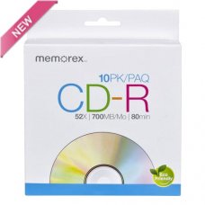 CD-R Memorex, 700MB, 52X, кутия картон 10бр.