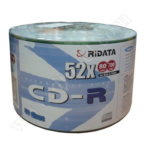 CD-R RiDATA, 700MB, 52X, целофан 50бр.