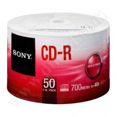 CD-R Sony, Optical media, 700MB, 48X, целофан 50бр. CD-R Sony, Optical media, 700MB, 48X, целофан 50бр.