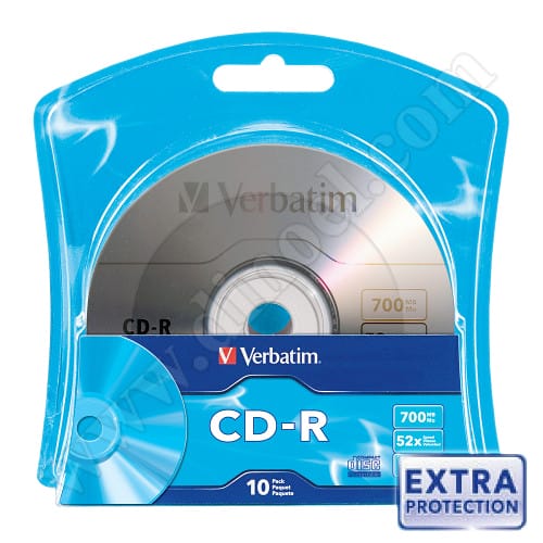 CD-R Verbatim, Extra Protection, 700MB, 52X, блистер 10бр.