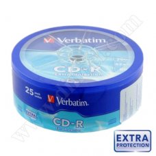 CD-R Verbatim, Extra Protection, 700MB, 52X, целофан 25бр.