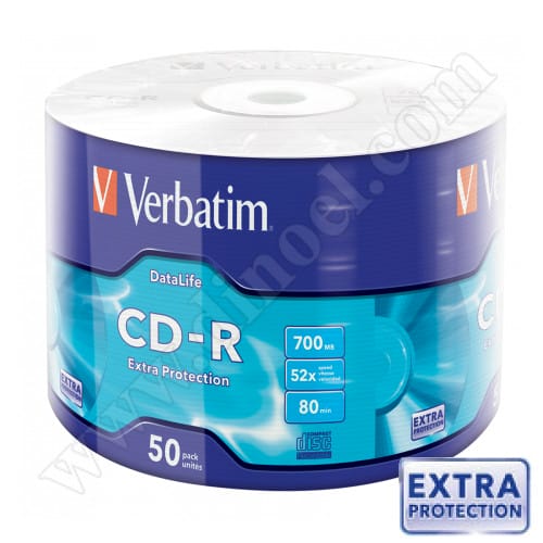 CD-R Verbatim, Extra Protection, 700MB, 52X, целофан 50бр.