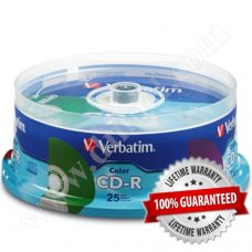 CD-R Verbatim, Color Surface, 700MB, 52X, Cake box 25бр.