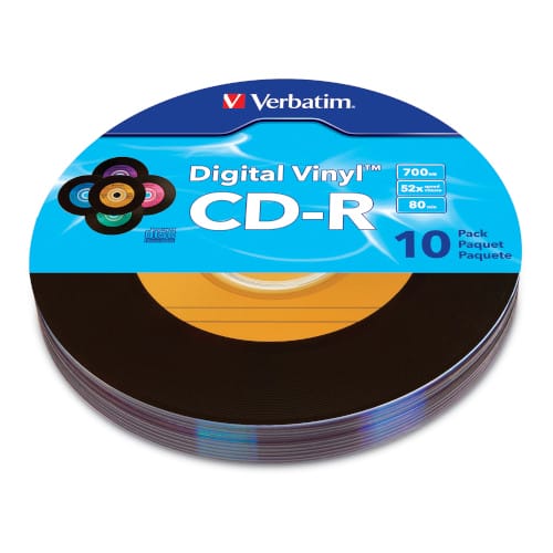 CD-R Verbatim, Digital Vinyl, 700MB, 52X, целофан 10бр.