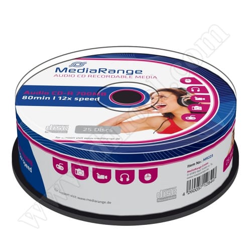 CD-R MediaRange, Digital Audio, 80min, Cake box 25бр.