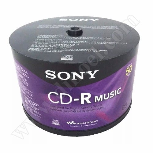 CD-R Sony, Music, Walkman, 80min, Cake box 50бр.