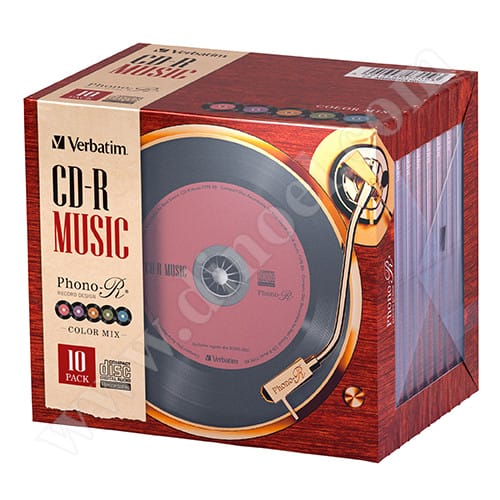 CD-R Verbatim, AZO, Music, Phono-R, 80min, Jewel case 10бр.