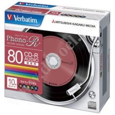 CD-R Verbatim, AZO, Music, Phono-R, 80min, Slim case 10бр.