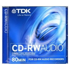 CD-RW TDK, Audio, Life on record, 80min, Jewel case
