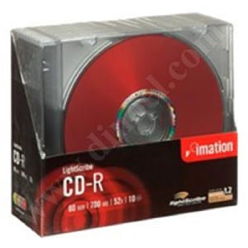 CD-R Imation, Color, LightScribe, 700MB, 52X, Slim case 10бр.