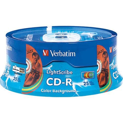 CD-R Verbatim, Color, LightScribe, 700MB, 52X, Cake box 25бр.