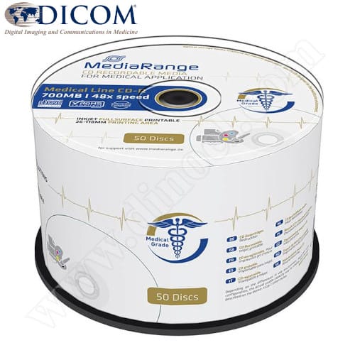 CD-R MediaRange, Professional, Inkjet Printable, Medical Line, 700MB, 48X, Cake box 50бр.