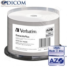 CD-R Verbatim, Professional, Inkjet Printable, Silver Surface, AZO, DL+, 700MB, 52X, Cake box 50бр.