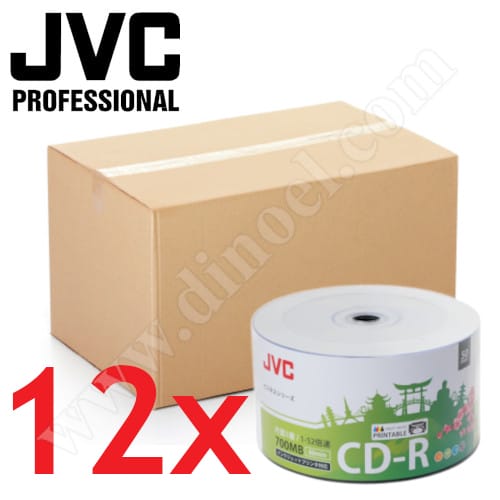 CD-R JVC, Professional, Inkjet Printable, 700MB, 52X, целофан 50бр.x12