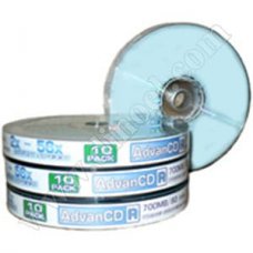 CD-R AdvanCD, Inkjet Printable, 700MB, 52X, целофан 10бр. CD-R AdvanCD, Inkjet Printable, 700MB, 52X, целофан 10бр.