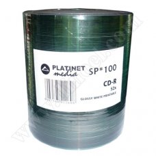 CD-R Platinet, Inkjet Printable, Photo Glossy, 700MB, 52X, целофан 100бр.