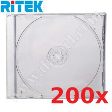 Кутийка CD, за 1бр. диск, Jewel case, 10mm, 60gr, в кашон 200бр., Clear
