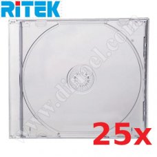 Кутийка CD, за 1бр. диск, Jewel case, 10mm, 60gr, в кашон  25бр., Clear