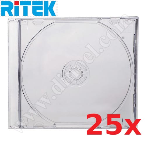 Кутийка CD, за 1бр. диск, Jewel case, 10mm, 60gr, в кашон  25бр., Clear