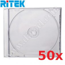 Кутийка CD, за 1бр. диск, Jewel case, 10mm, 60gr, в кашон  50бр., Clear