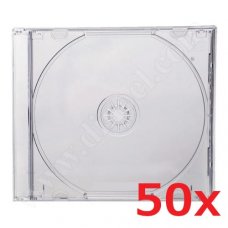 Кутийка CD, за 1бр. диск, Jewel case, 10mm, 50gr, в кашон  50бр., Clear
