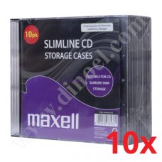 Кутийка CD, за 1бр. диск, Slimline, 5mm, в опак. 10бр., Black