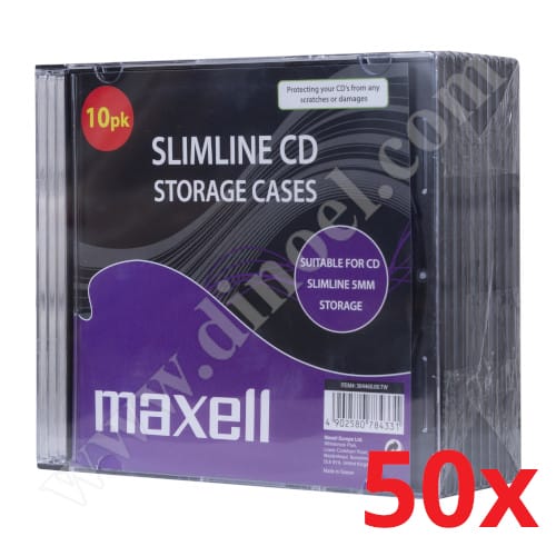 Кутийка CD, за 1бр. диск, Slimline, 5mm, в кашон  50бр., Black