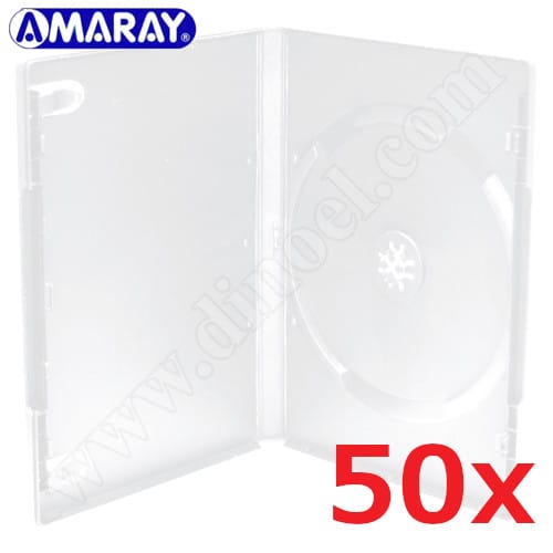 Кутийка DVD, Amaray Premium за  1бр. диска, 14mm, в кашон  50бр., Clear