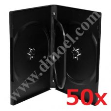 Кутийка DVD, за  3бр. диска, 14mm, в кашон 50бр., Black