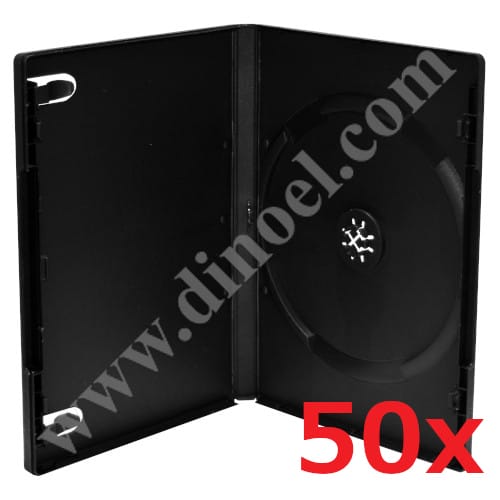 Кутийка DVD, за  1бр. диска, 14mm, в кашон  50бр., Black