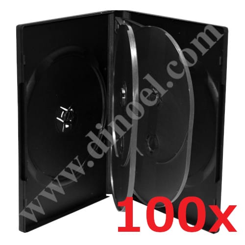 Кутийка DVD, за  5бр. диска, 22mm, в кашон 100бр., Black