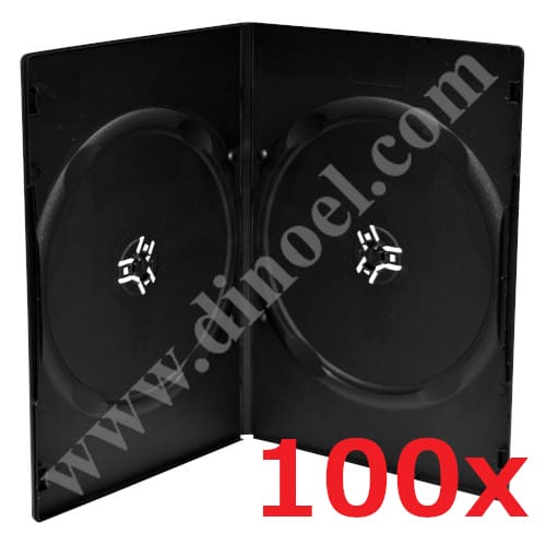 Кутийка DVD, за  2бр. диска, 7mm, в кашон 100бр., Black