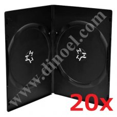 Кутийка DVD, за  2бр. диска, 7mm, в кашон  20бр., Black