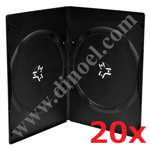 Кутийка DVD, за  2бр. диска, 7mm, в кашон  20бр., Black