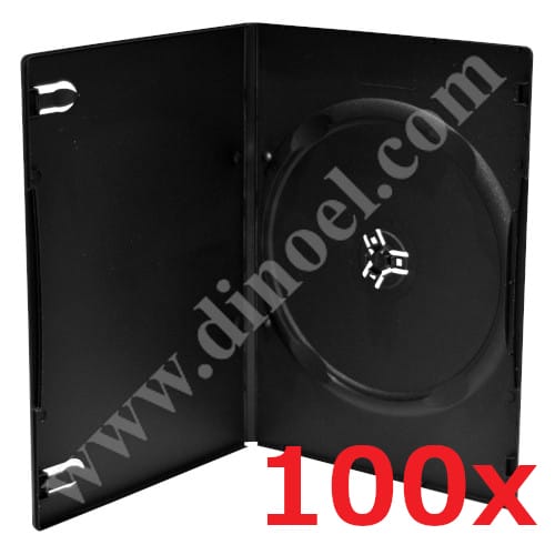 Кутийка DVD, за  1бр. диска, 7mm, в кашон 100бр., Black