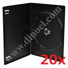 Кутийка DVD, за  1бр. диска, 7mm, в кашон  20бр., Black