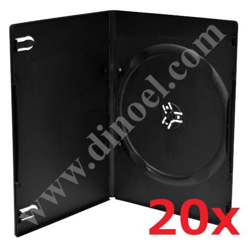 Кутийка DVD, за  1бр. диска, 7mm, в кашон  20бр., Black