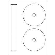 Самозалепващи етикети за оптичен диск MediaRange, inkjet, A4, 135g/m², 15-118mm