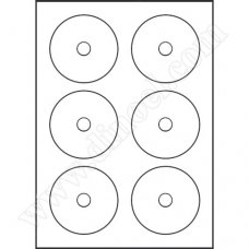 Самозалепващи етикети за оптичен диск MediaRange, inkjet, A4, 135g/m², 15-79mm
